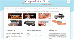 Desktop Screenshot of congratulationstexts.com
