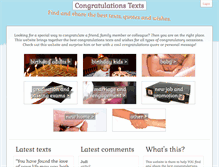 Tablet Screenshot of congratulationstexts.com